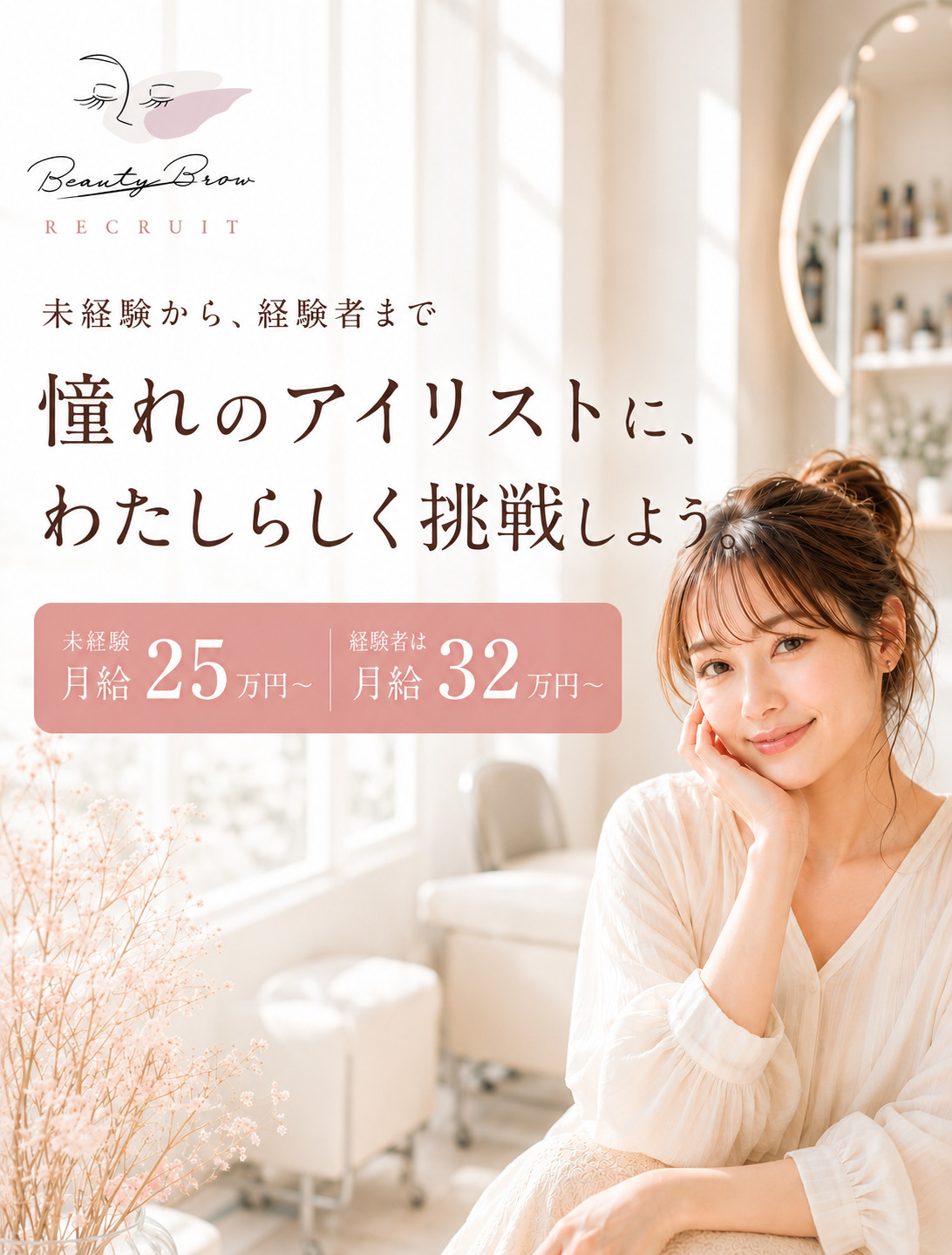 Beauty Brow スタッフ募集｜憧れのアイリストに、わたしらしく挑戦しよう。